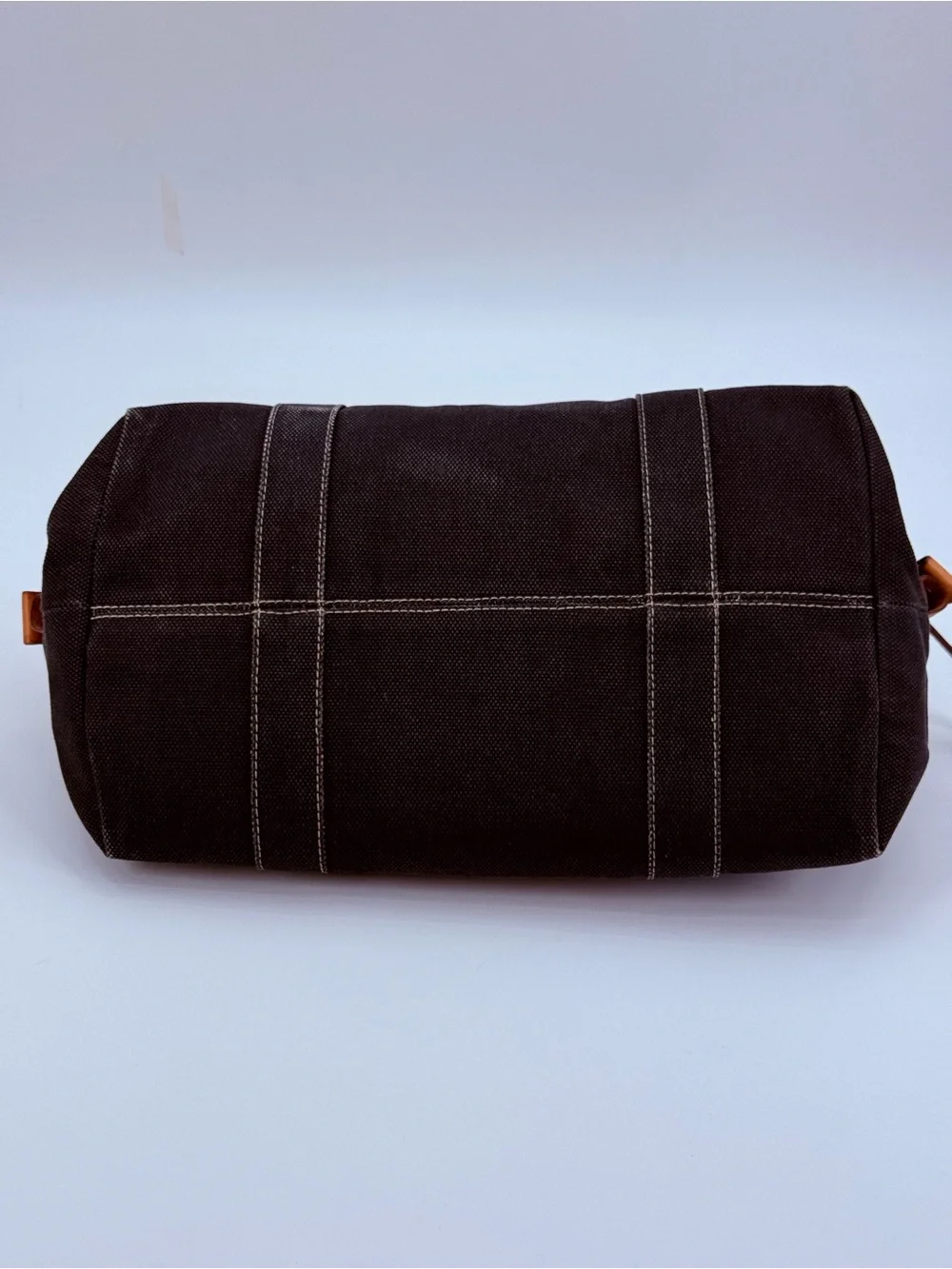 VTG Dooney & Bourke Black Canvas Leather Trim Satchel Bag | Classic Shoulder - Picture 10 of 16